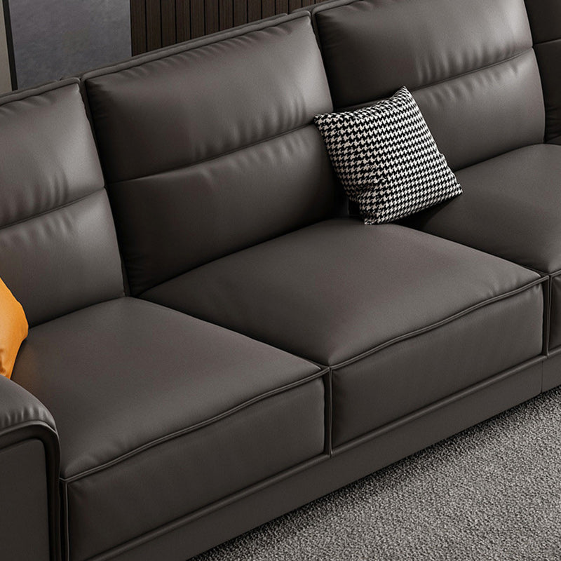 70,87 "Faux Cuir Pillow Top ARM Sectionals - Couch de section gris