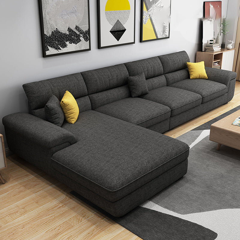 Divano sezionale a 4 posti stazionario, braccio superiore cuscino 138 "divano sezionale