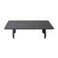 Glam Sled Coffee Table Slate Rectangular Cocktail Table for Home