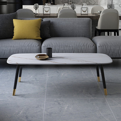 Tavolino in ardesia glam 4 gambe tavolo da cocktail rettangolare per casa