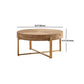 Scandinavian 4 Legs Cocktail Table Round Wooden Coffee Table for Living Room