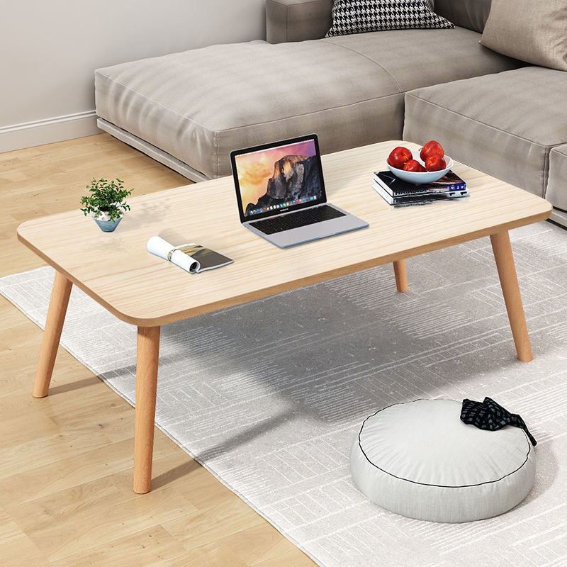 Contemporary Style Coffee Table Wooden 4 Legs Coffee Cocktail Table
