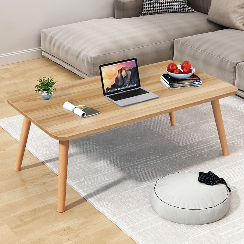 Contemporary Style Coffee Table Wooden 4 Legs Coffee Cocktail Table
