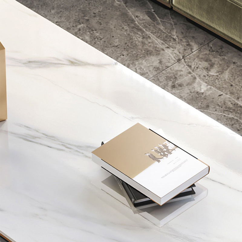 Glam Sled Coffee Table Slate Rectangular Coffee Table Set for Bedroom and Living Room Clearhalo 'Coffee & Accent Tables' 'Coffee Tables' 'coffee_tables' 'furn' 'furn_coffee_tables' 'Furniture' 'Living Room Furniture' 5843571