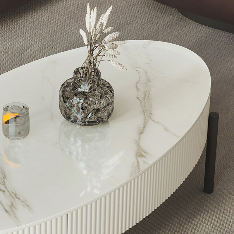 Glam 4 gambe tavolo da cocktail caffè ardesia tavolo da cocktail con cassetti