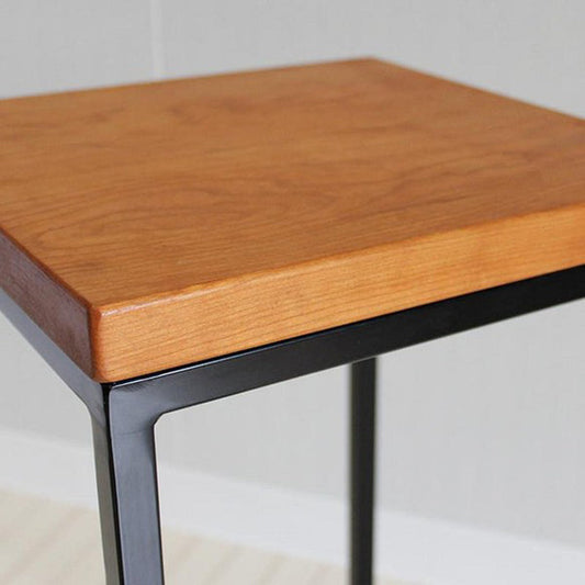 Tavolo da lato superiore in legno moderno in legno 23.6 "TABELLA FINE FERMATO