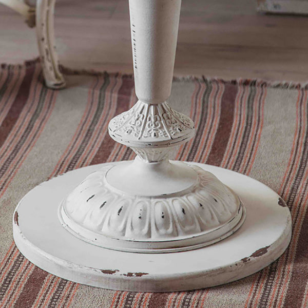 Tavolo da divano rotondo in metallo in metallo in stile rustico largo 19,69 pollici