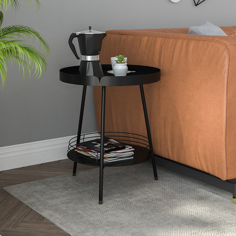 Tavolino superiore a 3 gambe mentale del vassoio rotondo da 21,6 "tavolo da gambe mentali con scaffale