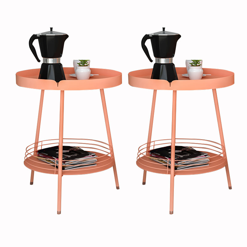 Tavolino superiore a 3 gambe mentale del vassoio rotondo da 21,6 "tavolo da gambe mentali con scaffale