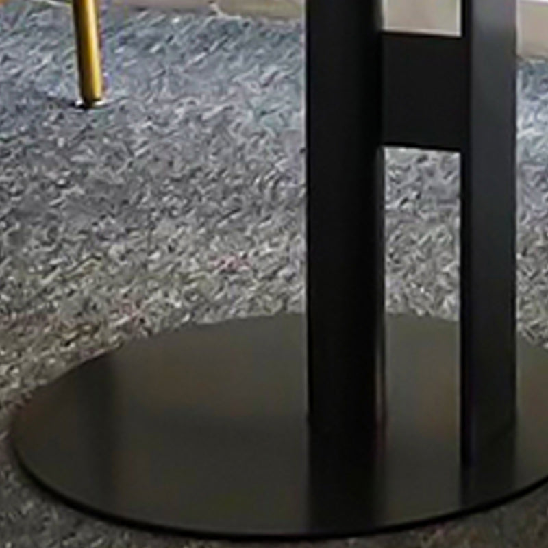 Modern Round Corner Table Slate Pedestal Side Table for Living Room Clearhalo 'Coffee & Accent Tables' 'End & Side Tables' 'end_side_tables' 'furn' 'furn_end_side_tables' 'Furniture' 'Living Room Furniture' 5843960