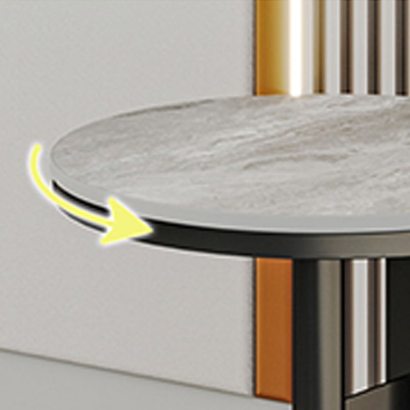 Modern Round Corner Table Slate Pedestal Side Table for Living Room Clearhalo 'Coffee & Accent Tables' 'End & Side Tables' 'end_side_tables' 'furn' 'furn_end_side_tables' 'Furniture' 'Living Room Furniture' 5843965