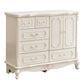 38.58"/49.21" Tall White Wooden Cabinet, Rectangle Accent Cabinet with Drawers Clearhalo 'Cabinets & Chests' 'cabinets_chests' 'furn' 'furn_cabinets_chests' 'Furniture' 'Living Room Furniture' 5844024