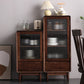 33.46"/42.52" Tall 1- Door Wooden Cabinet , 1- Drawer Rectangle Accent Cabinet