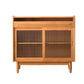 36.22"Tall 1- Drawer Wooden Cabinet , Glass Paned Rectangle Accent Cabinet