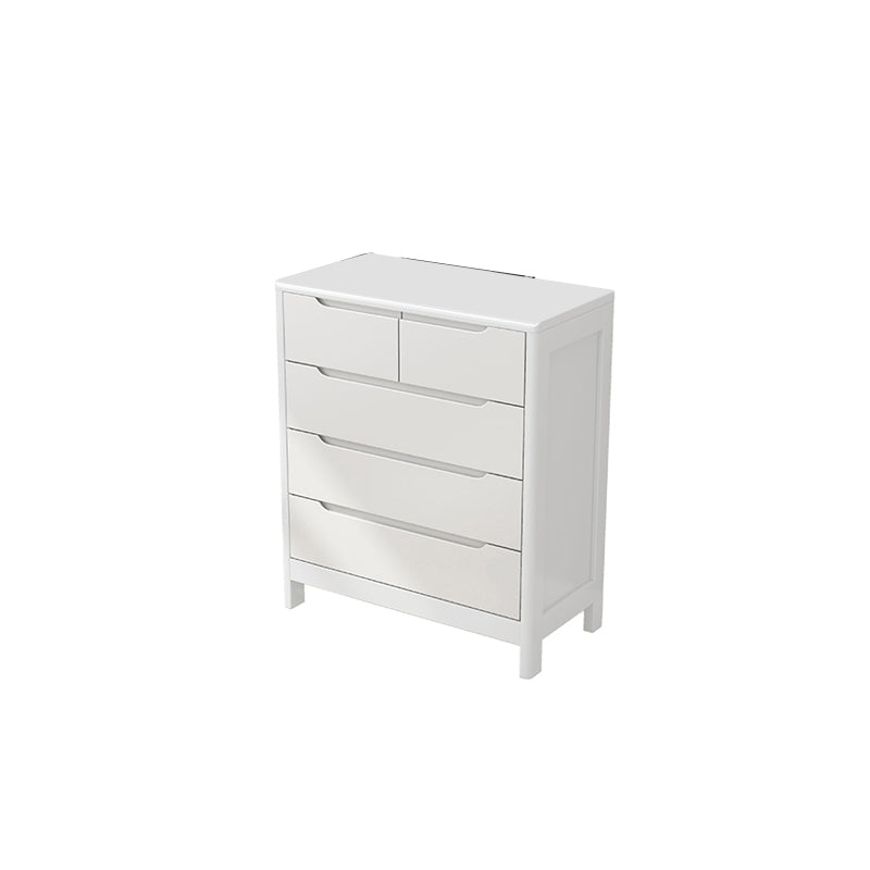 29.5"/37" Tall Solid Wood Chest, Rectangle Accent Chest with Drawers 31"L x 16"W x 37"H White Clearhalo 'Cabinets & Chests' 'cabinets_chests' 'furn' 'furn_cabinets_chests' 'Furniture' 'Living Room Furniture' 5844073