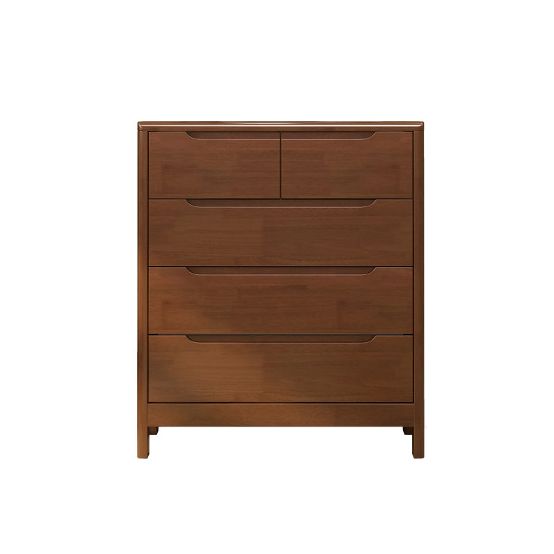 29.5"/37" Tall Solid Wood Chest, Rectangle Accent Chest with Drawers 31"L x 16"W x 37"H Walnut Clearhalo 'Cabinets & Chests' 'cabinets_chests' 'furn' 'furn_cabinets_chests' 'Furniture' 'Living Room Furniture' 5844076