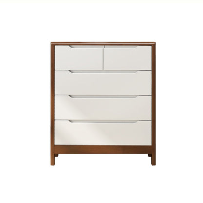 29.5"/37" Tall Solid Wood Chest, Rectangle Accent Chest with Drawers 31"L x 16"W x 37"H Walnut White Clearhalo 'Cabinets & Chests' 'cabinets_chests' 'furn' 'furn_cabinets_chests' 'Furniture' 'Living Room Furniture' 5844078