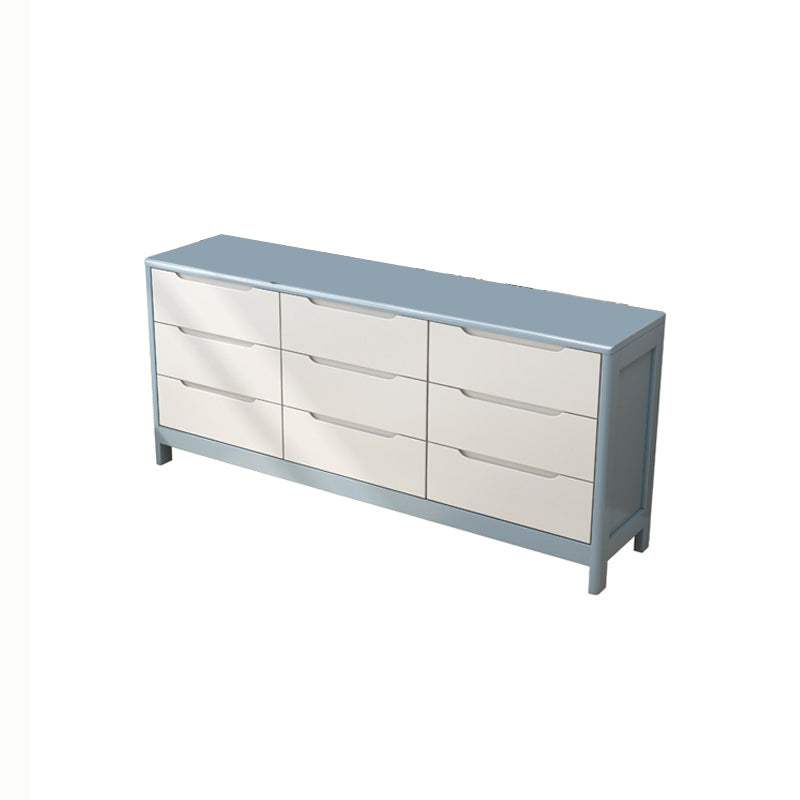 29.5"/37" Tall Solid Wood Chest, Rectangle Accent Chest with Drawers 59"L x 16"W x 30"H Gray-White Clearhalo 'Cabinets & Chests' 'cabinets_chests' 'furn' 'furn_cabinets_chests' 'Furniture' 'Living Room Furniture' 5844086