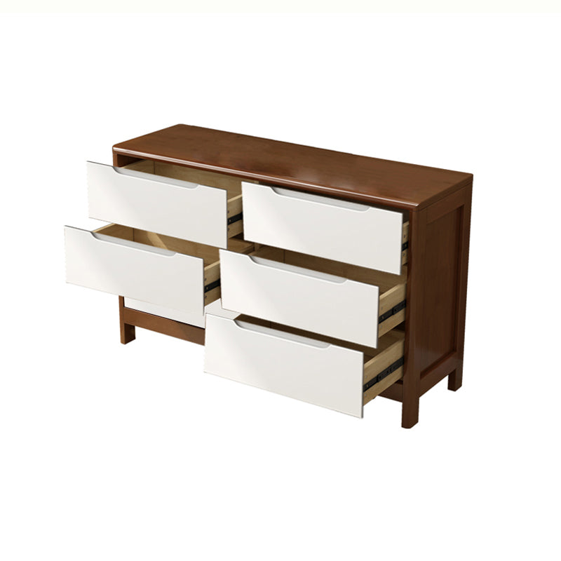 29.5"/37" Tall Solid Wood Chest, Rectangle Accent Chest with Drawers 47"L x 16"W x 30"H Walnut White Clearhalo 'Cabinets & Chests' 'cabinets_chests' 'furn' 'furn_cabinets_chests' 'Furniture' 'Living Room Furniture' 5844087