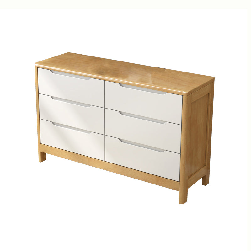 29.5"/37" Tall Solid Wood Chest, Rectangle Accent Chest with Drawers 47"L x 16"W x 30"H Natural Wood White Clearhalo 'Cabinets & Chests' 'cabinets_chests' 'furn' 'furn_cabinets_chests' 'Furniture' 'Living Room Furniture' 5844090
