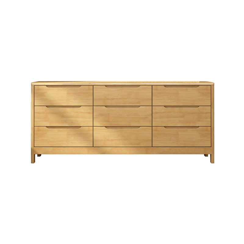 29.5"/37" Tall Solid Wood Chest, Rectangle Accent Chest with Drawers 59"L x 16"W x 30"H Natural Clearhalo 'Cabinets & Chests' 'cabinets_chests' 'furn' 'furn_cabinets_chests' 'Furniture' 'Living Room Furniture' 5844092