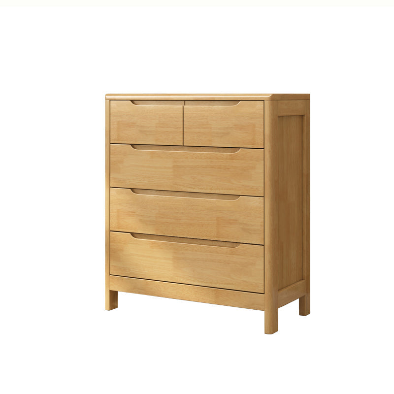 29.5"/37" Tall Solid Wood Chest, Rectangle Accent Chest with Drawers 31"L x 16"W x 37"H Natural Clearhalo 'Cabinets & Chests' 'cabinets_chests' 'furn' 'furn_cabinets_chests' 'Furniture' 'Living Room Furniture' 5844096