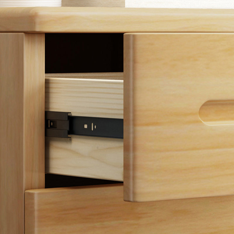 Contemporáneo 22.83 '"Cofre de madera alto, rectángulo 3- Cajón de acento Cofre