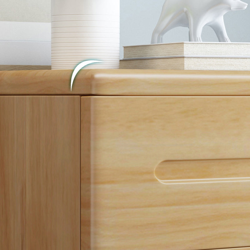 Contemporáneo 22.83 '"Cofre de madera alto, rectángulo 3- Cajón de acento Cofre