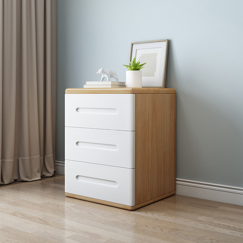 Contemporáneo 22.83 '"Cofre de madera alto, rectángulo 3- Cajón de acento Cofre