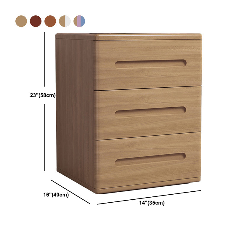 Contemporáneo 22.83 '"Cofre de madera alto, rectángulo 3- Cajón de acento Cofre