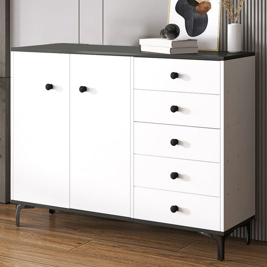 35.4'" Tall 5 - Drawer Wooden Chest, Contemporary Rectangle Accent Cabinet