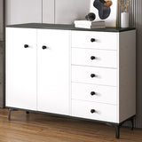 35.4'" Tall 5 - Drawer Wooden Chest, Contemporary Rectangle Accent Cabinet Clearhalo 'Cabinets & Chests' 'cabinets_chests' 'furn' 'furn_cabinets_chests' 'Furniture' 'Living Room Furniture' 5844235