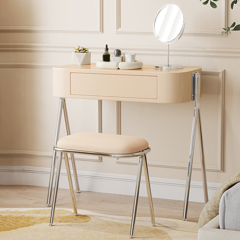 Ontwikkelde houten ijdelheid en ontlasting in zwart/beige kaptafel