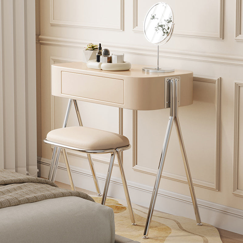 Ontwikkelde houten ijdelheid en ontlasting in zwart/beige kaptafel