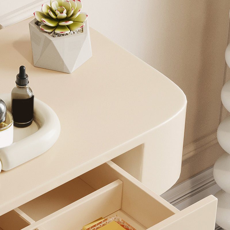 Ontwikkelde houten ijdelheid en ontlasting in zwart/beige kaptafel