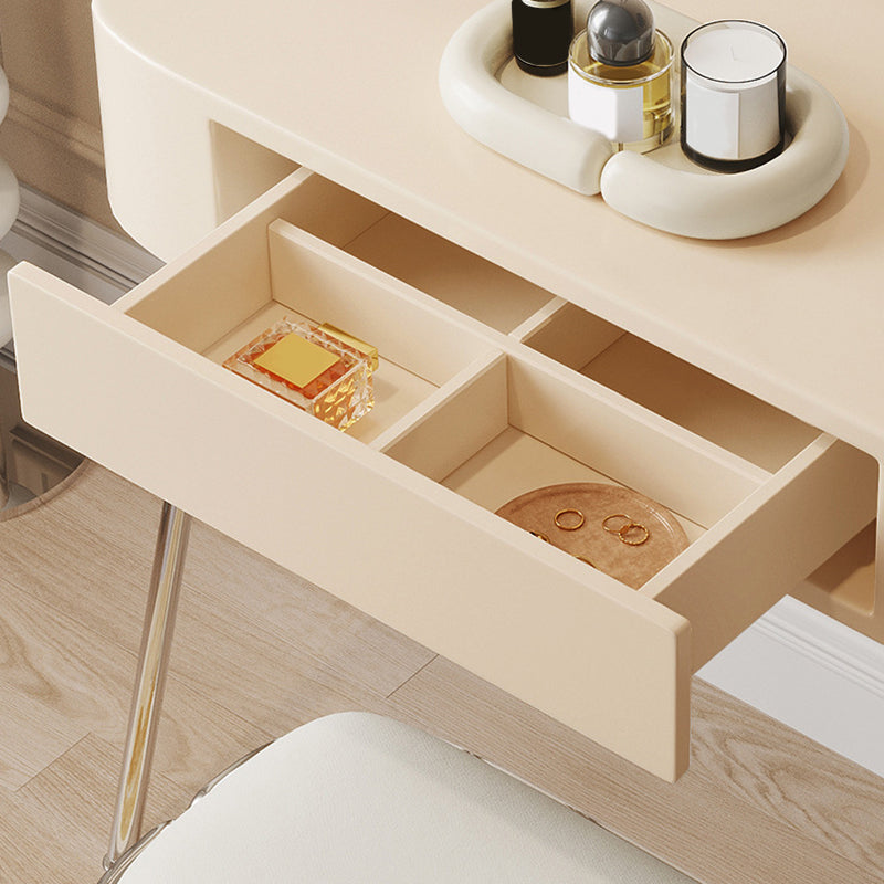 Ontwikkelde houten ijdelheid en ontlasting in zwart/beige kaptafel