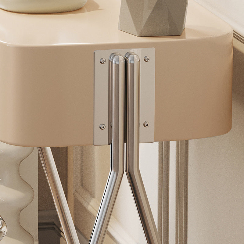 Ontwikkelde houten ijdelheid en ontlasting in zwart/beige kaptafel