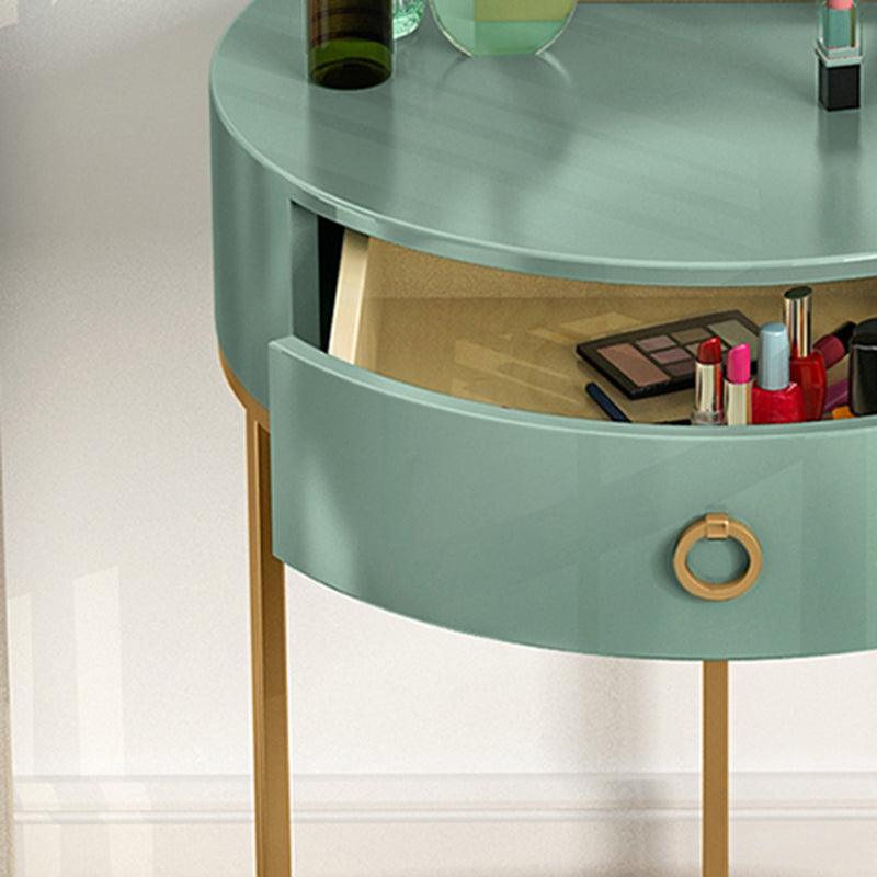 Holz- und Metall -Waschtisch im weißen/grünen Make -up -Schreibtisch mit 1 Schublade