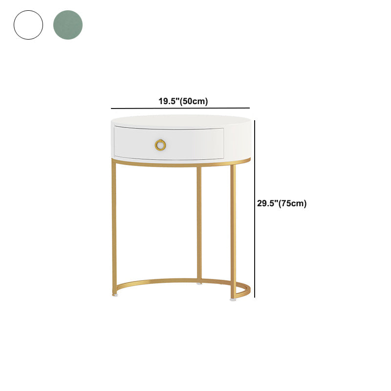 Holz- und Metall -Waschtisch im weißen/grünen Make -up -Schreibtisch mit 1 Schublade