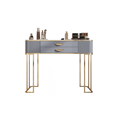 Grijze ijdelheid 31,5 "hoog ontworpen hout ijdelheid set met ontlasting