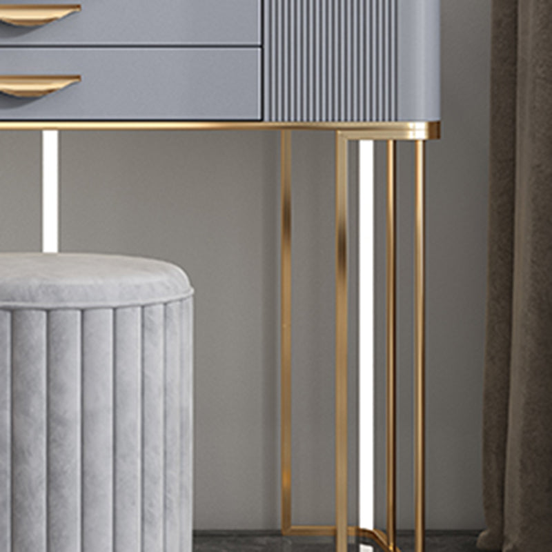 Grijze ijdelheid 31,5 "hoog ontworpen hout ijdelheid set met ontlasting