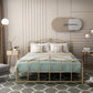 Glam Iron Open-Frame Bed with Camelback Headboard and Metal Legs