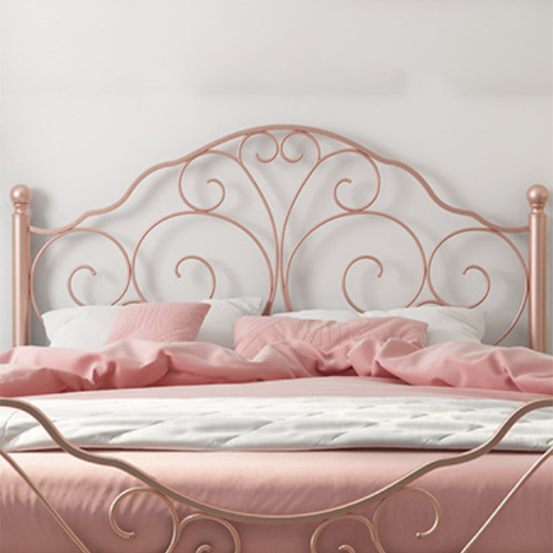 Glam Open-Frame Bed with Iron Headboard and Footboard 49.21" High Clearhalo 'Bedroom Furniture' 'Beds' 'furn' 'furn_beds' 'Furniture' 5844937