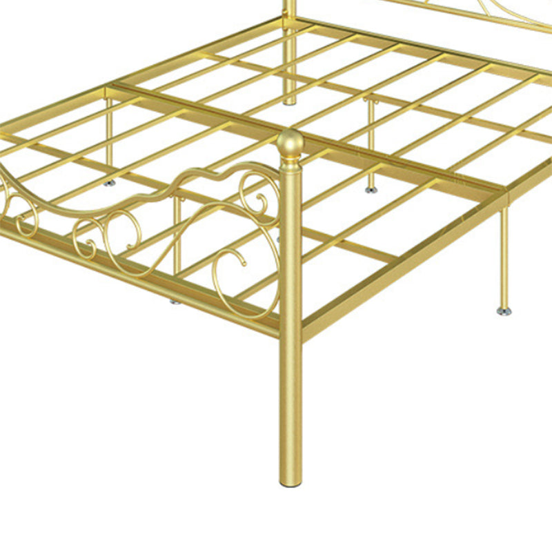 鉄のヘッドボードとフットボードを備えたグラムオープンフレームベッド49.21 "