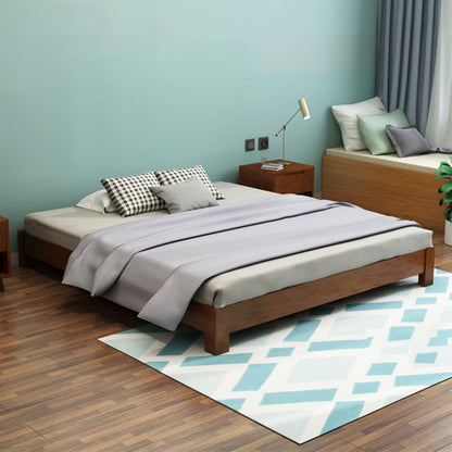Platform Bed Frame in Solid Wood with 4 Legs Platform Bed for Bedroom