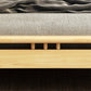 Scandinavian Spindle Headboard Bed with Open-Frame and Wooden Legs
