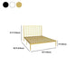 Glam Style Bed with Open-Frame Headboard and Iron Legs 47.24" High