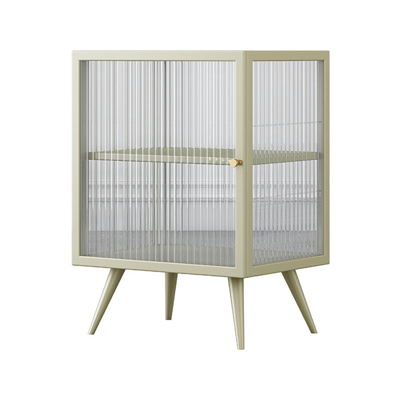 22 "H Buffet contemporain Server en verre porte métallique Metal Frame Buffet Server pour le salon