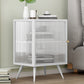 22 "H Buffet contemporain Server en verre porte métallique Metal Frame Buffet Server pour le salon