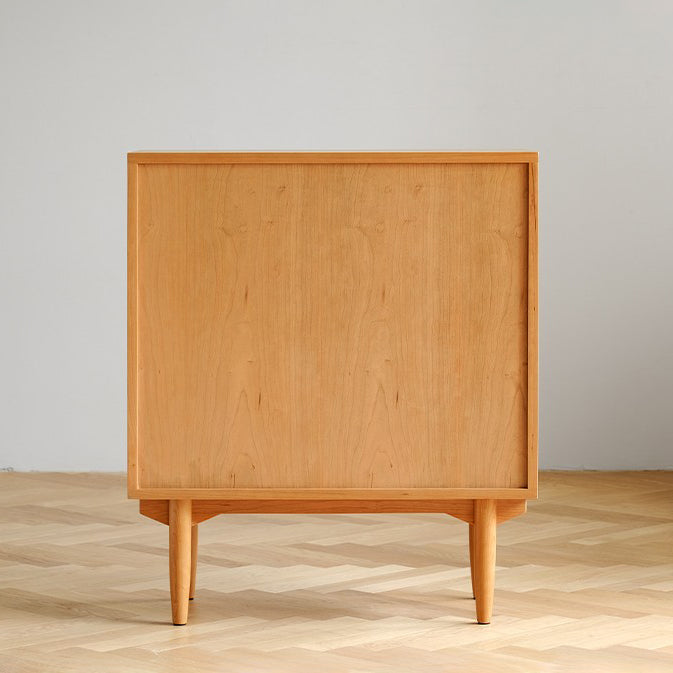 Glijdende glazen deur houten biefbord moderne serverkast met opslag voor eetkamer